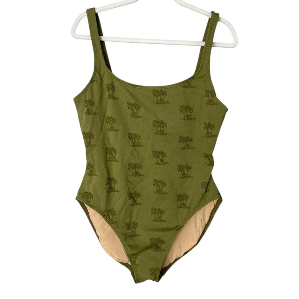 Tommy Bahama One-Piece Swimsuit Women's 18 Green Palm Tree Vacation Tropical